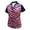 Pink Lightning/Navy, variant on Monterey Club Women's Jagged Zebron Print Block Golf Polo Shirt #2678