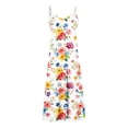 thumbnail image 4 of Nuoqisi Women's 2026 Lightweight Spaghetti Strap Summer Wedding Guest Beach Vacation Casual V Neck Flowy Maxi Dress, 4 of 5