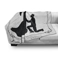 thumbnail image 3 of Engagement Party Soft Flannel Fleece Throw Blanket, Kneeling Man Purposes to Crinoline Dressed Lady Under an Umbrella, Cozy Plush for Indoor and Outdoor Use, 50" x 70", Black and White, by Ambesonne, 3 of 6