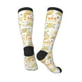 thumbnail image 4 of Fotbe Farm Bee Cute Honey print Women's Men's Novelty Crew Socks Cotton Socks Knee High Socks for Walking,Running,Nurses,Pregnancy, 4 of 9