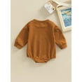 thumbnail image 4 of Cenuakty Baby Girls Boys Spring Romper Long Sleeve O Neck Letter, 4 of 8