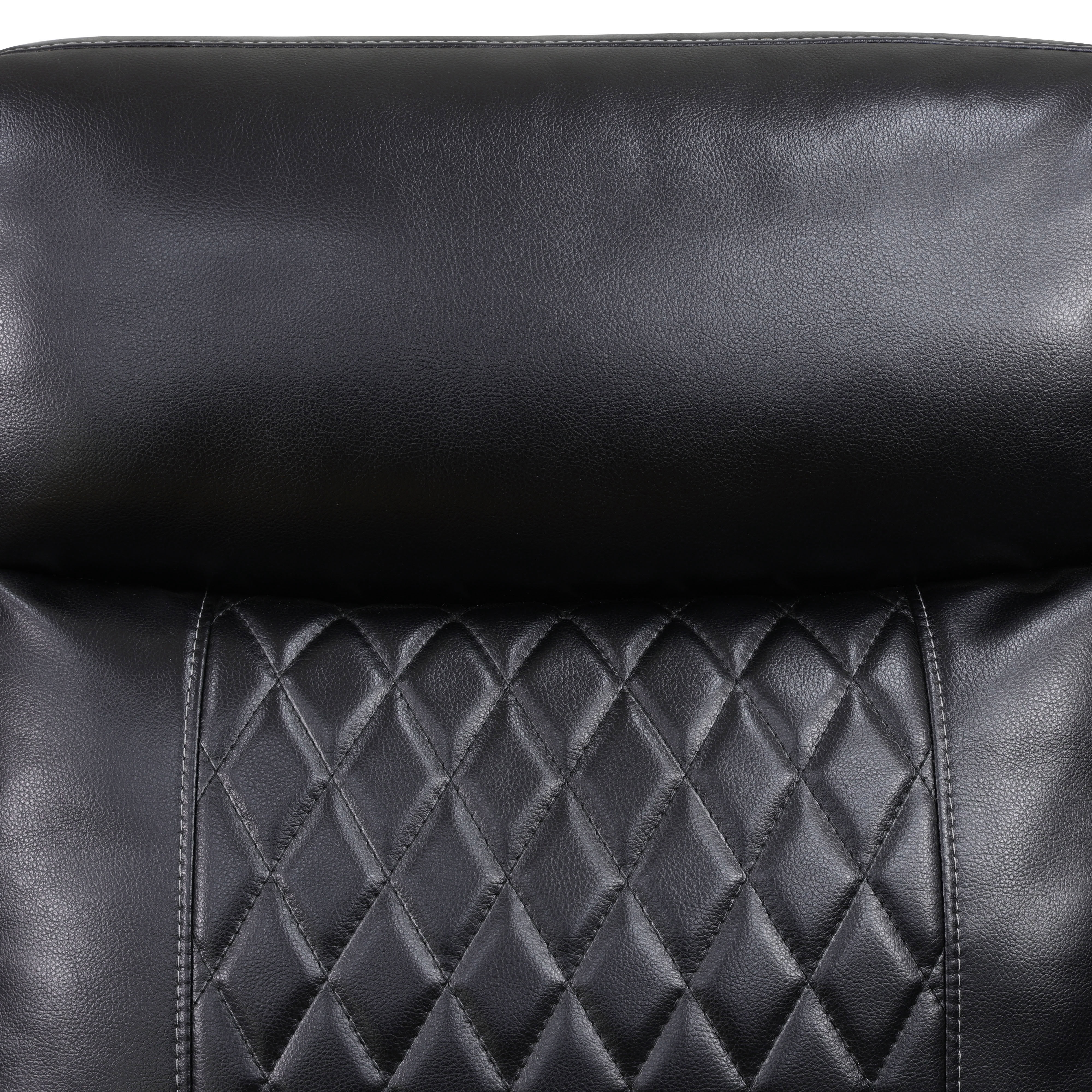 MAYEERTY 5-Seater Recliner Sectional Sofa Set, Semi PU Leather Reclining Couch with LED Lights, USB Charging, Cup Holders & Storage for Living Room, Home Theater