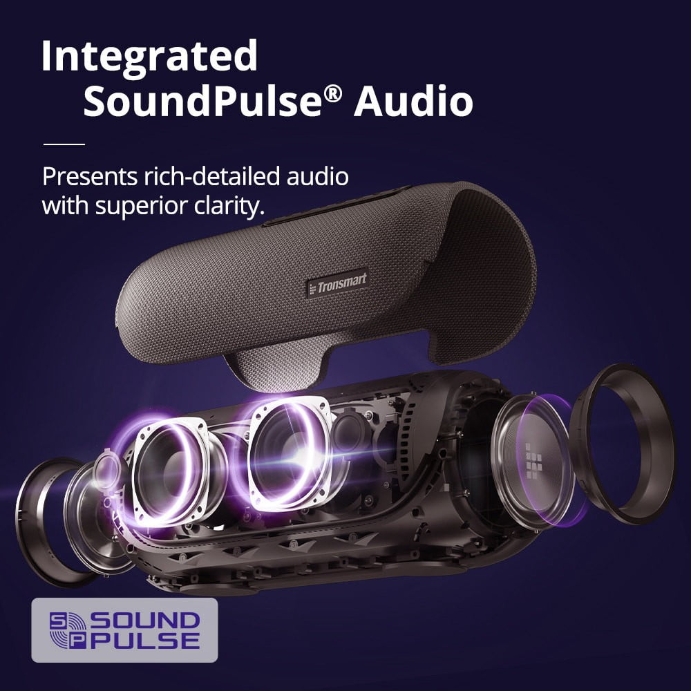 Update Bluetooth Speaker with 60W Hi-Res Audio, IPX6 Waterproof, 15 Hours Playtime, and Beat-driven LED Lights Tronsmart Bang