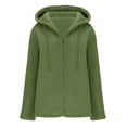 thumbnail image 6 of Wancir Winter Jackets for Women Full Zip Up Jacket Hooded Casual Solid/Color Block Patchwork Coats, 6 of 8