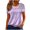 Purple 01, variant on Karymi Going Out Tops for Women Striped Short Sleeve T‑Shirt, Crisscross Cutout V‑Neck Casual Tee Top, Hollow‑Out Neckline Casual Basic Top, Versatile for Daily Outings Going Out Tops