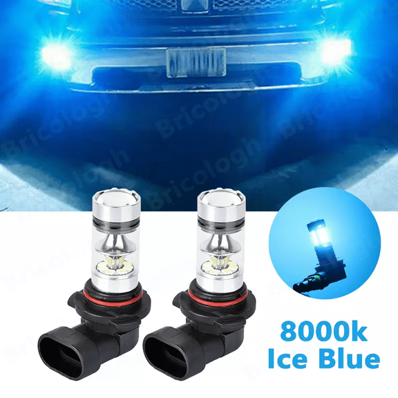 Fog Lights For Ford F150 2002 - 2016 8000K Ice Blue 80W LED Bulbs H10 9145 9140