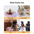 thumbnail image 2 of 13 Inch Round Placemats Set of 4, Spring Floral Non Slip Heat Insulation PP Table Mats, Purple Pink Blue Flower Summer Botanical Washable Place Mats for Kitchen Dining Party Table Decor, 2 of 7