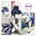 thumbnail image 5 of Plaid Dog Dress Harness and Leash, Puppy Dresses for Small Medium Dogs Female, Adjustable Doggie Summer Dresses, Yorkie Chihuahua Dog Clothes Girl, Pet Apparel for Cats, 5 of 8