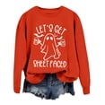 thumbnail image 1 of De Sudadera de Halloween para mujer con estampado divertido de fantasmas Let's Get Sheet Faced Casual Jersey de manga larga, 1 of 5
