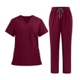 thumbnail image 2 of Conjunto de uniforme médico para mujer y hombre, ropa de trabajo moderna y transpirable para enfermeras y salones de belleza. XXL, 2 of 9