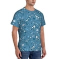 thumbnail image 2 of Bixox Men's Dinosaur Skull Printed Short Sleeve Skinny Athletic T-Shirt, 2 of 6