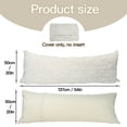 thumbnail image 4 of Yisiziyo Plush Body Pillow Pillowcase, 54 * 20 Soft Long Pillow case, Three-Dimensional Jacquard Design, Suitable for Living Room Sofa, Bedroom Bed Decorative Pillowcase, 1 Pc, 4 of 5