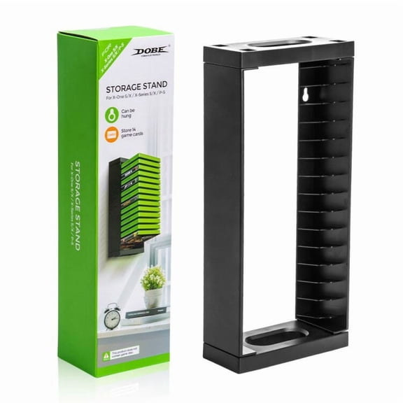 DOBE Universal Gaming Disc Storage Rack - 24-Slot CD/DVD Organizer for Xbox One, Xbox Series X/S (XSX), & PS5 Games | Sturdy Acrylic Design, Space-Saving Desktop/TV Stand Storage Case