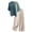 Green, variant on Dwelliawo Linen Sets for Women 2 Piece 2026 Summer Plus Size 3/4 Sleeve Embroidered Tops Wide Leg Pants Casual Boho Beach Cute Outfits Green L-3