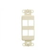 thumbnail image 3 of leviton 41644-t quickport decora insert, 4-port, light almond, 3 of 3