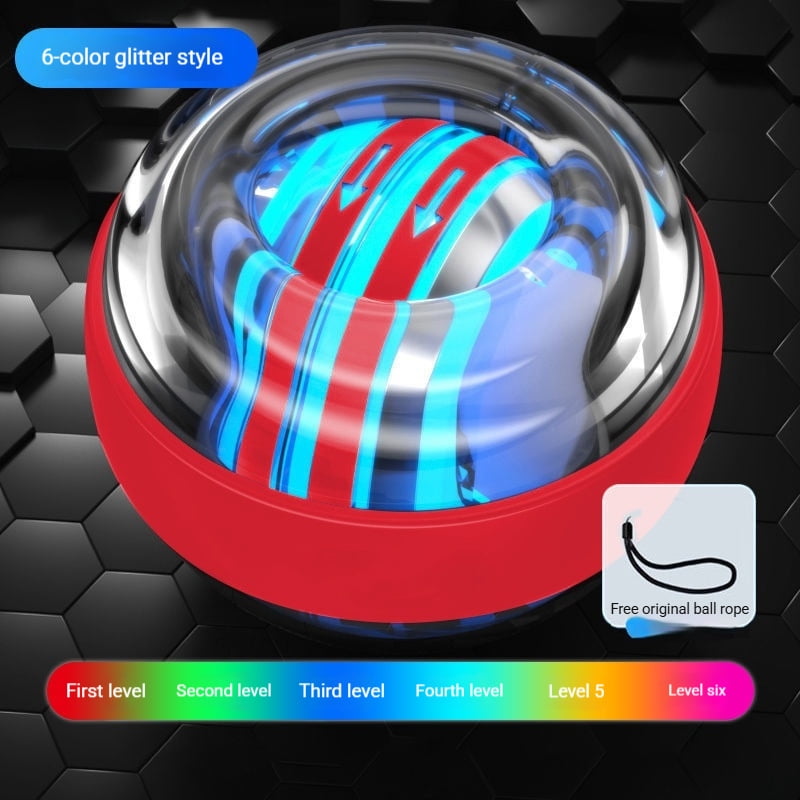 Wrist strength ball, magnetic luminous color light, finger grip device, gyroscope training, fitness, stress relief, grip strength ball