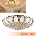 thumbnail image 6 of 23.62*21.65inch Gold&Clear Indoor Large Crystal Chandelier Flush Mount Ceiling Light Luxury Pendant Lamp, 6 of 13