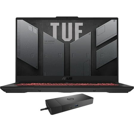 ASUS TUF Gaming A17 Gaming/Entertainment Laptop (AMD Ryzen 7 7735HS 8-Core, 17.3in 144Hz Full HD (1920x1080), GeForce RTX 4060, Win 11 Pro) with WD19S 180W Dock