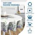 thumbnail image 4 of Watercolor Purple Hydrangea Round Tablecloth 60 Inch Spring Summer Lilac Table Cloth Floral Lavender Flower Circle Stain Resistant Table Cover for Kitchen Dining Party Weddings Outdoor Decor, 4 of 6