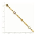 thumbnail image 4 of 14K Yellow Gold bracelet Gemstones Aquamarine Blue 7 in 5 mm, 4 of 4