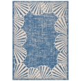 thumbnail image 2 of SAFAVIEH Courtyard Shedley Seashells Indoor/Outdoor Area Rug, Blue/Beige, 5'3" x 7'6", 2 of 3