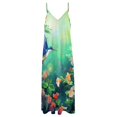 thumbnail image 4 of Flower Hummingbird Sleeveless Dress for Women Clothing Female Women's Summer Skirt, 4 of 7