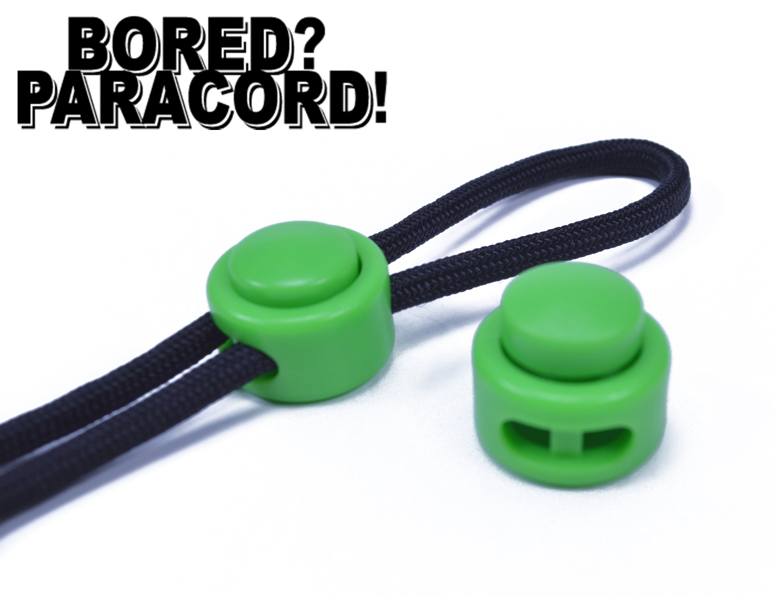 Green Cord Lock 5 pack Great for Paracord