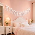 thumbnail image 4 of AUNVITO Bow Wreath Banner Garland with 8 Bows for Birthday Party Bridal Shower Wedding Bridal Decor and Celebration Backdrop Hanging Decoration, 4 of 7