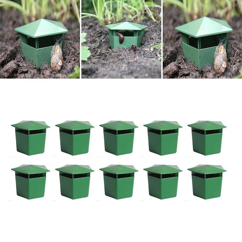 10Pcs Reusable Bait Snail Traps Garden Pest Catch Trap Safe Slugs