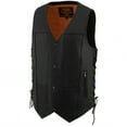 thumbnail image 5 of Milwaukee Leather MLM3541 Men's Roulette Black Premium Leather 10 Pocket Motorcycle Vest w/ Cool-Tec Leather Treatment 6X-Large, 5 of 7