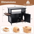 thumbnail image 4 of JOIVI 40-50 Gallon Fish Tank Stand with Hidden Cat Litter Box Cabinet and Cat Perch, Cat Viewing Aquarium Stand with Storage Shelf, 36.2"x20.5" Tabletop, 660 LBS Capacity, Black, 4 of 7
