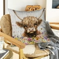 thumbnail image 5 of Uutvery Highland Cow Print Pillow Cover, 18x18 Inch Soft Plush Cozy Cushion with Cattle Design, Charming Farmhouse Decor for Bedroom and Sofa, Comfortable and Inviting Accent, 5 of 7