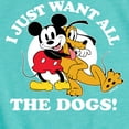 thumbnail image 3 of Mickey & Friends - Mickey Pluto Just Want All Dogs - Toddler And Youth Girls Short Sleeve Graphic T-Shirt, 3 of 5
