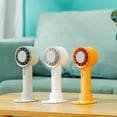thumbnail image 3 of Matsuzay Mini ventilador recargable para viajar, acampar, verano, ventiladores de refrigeración, viento natural, enfriador de mano ajustable, Electrodomésticos Naranja Tipo 1, 3 of 6