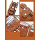 thumbnail image 2 of Cartera de hombre Carteras plegables de cuero genuino para hombres, ventana de identificación 13 tarjeteros de regalo (marrón), 2 of 5