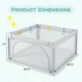 thumbnail image 3 of Gymax Baby Playpen Infant Large Safety Play Center Yard w/ 50 Ocean Balls Grey, 3 of 10
