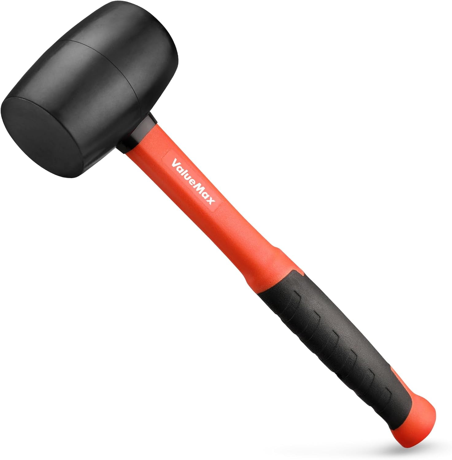 RGHJAR-16oz Rubber Mallet Hammer, Fiberglass Handle, Double-Faced Soft Mallet, Soft Blow Tasks without Damage for Camping, Flooring, Tent Stakes, Woodworking