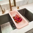 thumbnail image 3 of Over the Sink Colander Strainer Basket - Multifunctional Kitchen Gadget for Your New Home Kitchen Essentials Pink, 3 of 7