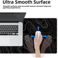 thumbnail image 2 of Gaming Mouse Pad XXL XL Large Mouse Pad Long Extended Big Mousepad Non-Slip Rubber Keyboard Mouse Pad with Stitched Edges for Laptop Home Office (31.5x11.8x0.08 Inch) \u2026 (Topographic Map Balck), 2 of 6
