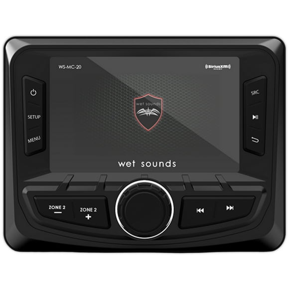Estéreo Marino 2 Zonas Bluetooth 2 DIN Wet Sounds WS-MC-20 USB FM Android iOS SiriusXM-Ready Wet Sounds WSMC20