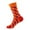 Orange, variant on Unisex Argyle Pattern Crew Socks Cotton Blend Soft Breathable Comfortable Trendy Casual Fashion