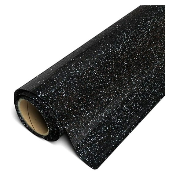 Glitter 11.8"x5yd Roll (Black, 15ft)