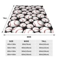 thumbnail image 3 of Fotbe Cute Baseball Manta de Franela Acolchonada con Estampado, Súper Suave y Esponjosa, Extra Grande para Sofá, Cama, Uso Todo el Año-80"x60", 3 of 7