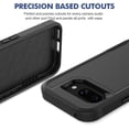 thumbnail image 4 of Decase for Google Pixel 9A Case, Shockproof Heavy Duty Hybrid Protection Hard PC Shell Flexible TPU Bumper, Military Grade Drop Proof Durable Protective Case with Screen Protector,Black, 4 of 5