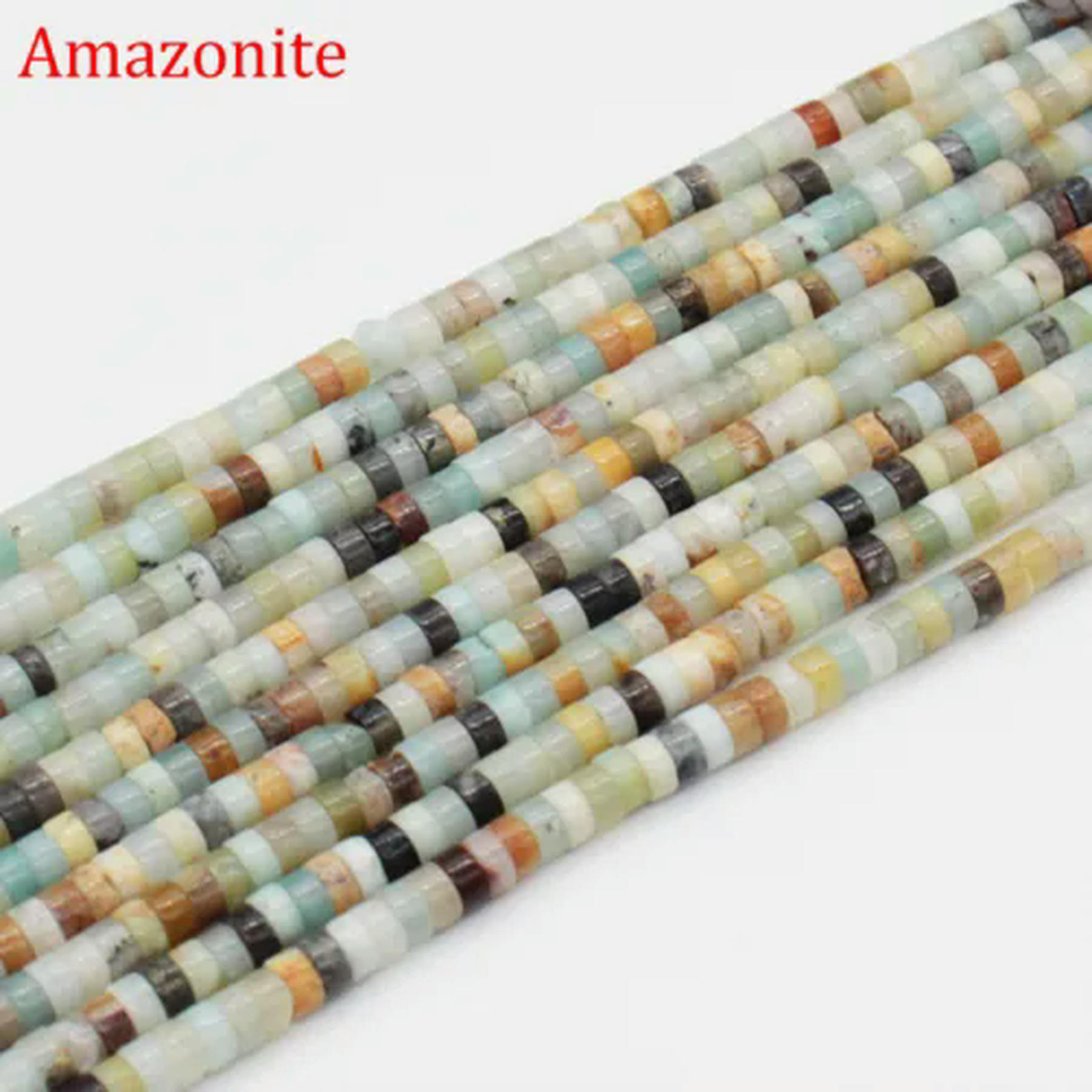 2x4mm Assorted Gemstones Rondelle Crystal Spacer Loose Beads for Jewelry Making