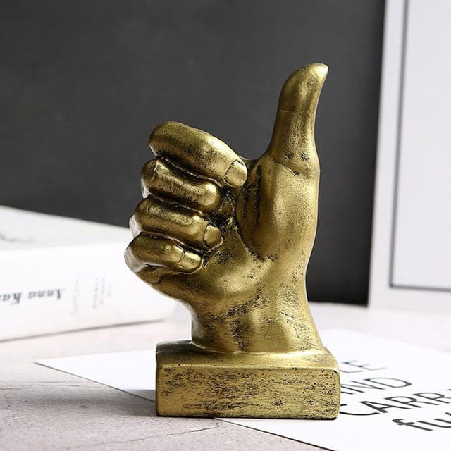 Daisyyozoid Gesture Finger Model Home Decoration Bar Model Room Desktop Decoration Resin Craft Gift Luxury