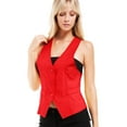 thumbnail image 5 of Made by Olivia Women's Dressy Casual Versatile Racerback Vest Tuxedo Suit Waistcoat, 5 of 6