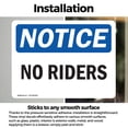 thumbnail image 3 of (2 Pack) No Riders OSHA Notice Sign 24 Inch X 18 Inch Vinyl Label Decal Sticker Weather Resistant, UV Protected for Workplace, Business, and Construction Site, Made in the USA, 3 of 7