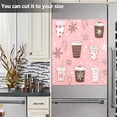 thumbnail image 3 of Yayeee Magnetic Dishwasher Cover for The Front Decoration Home Kitchen Machine Sticker Protector, Brown Hand Drawn Cups, 3 of 6