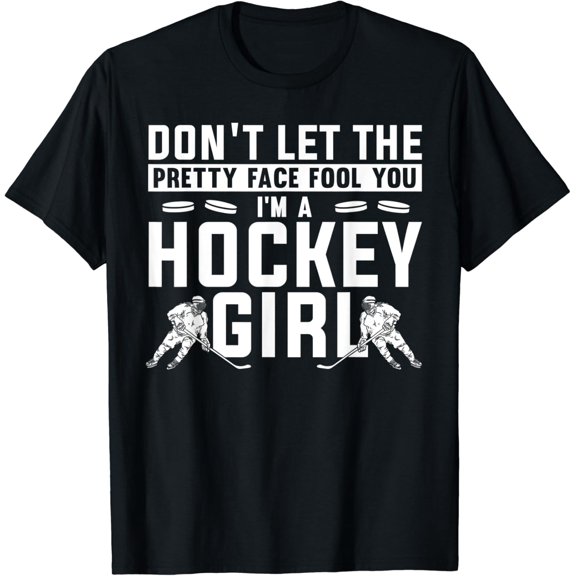 Cool Ice Hockey For Women Girls Hockey Player Sports Lovers T-Shirt Unisex Full Size S-5XL